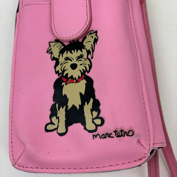 Marc Tetro pink Yorkie Dog wristlet bag - Picture 11 of 12
